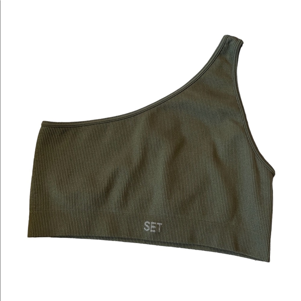 Set active one shoulder top